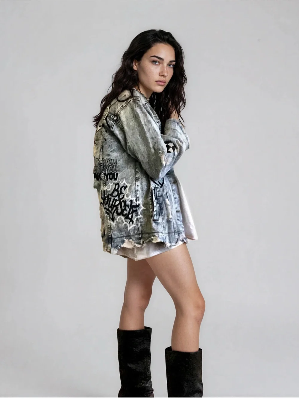'GRAFFITI GIRL' DENIM JACKET